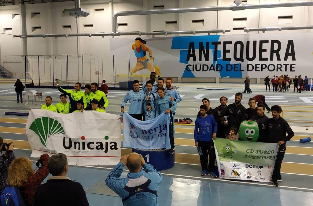 El C.D. Surco Lucena repite el tercer puesto en el Campeonato de Andalucía de clubes de Pista Cubierta, mejorando su actuación respecto al año pasado y rozando la plata.